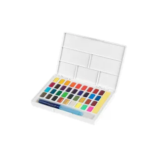【Faber-Castell】輝柏 攜帶型水彩塊套組 48色 /盒 169748