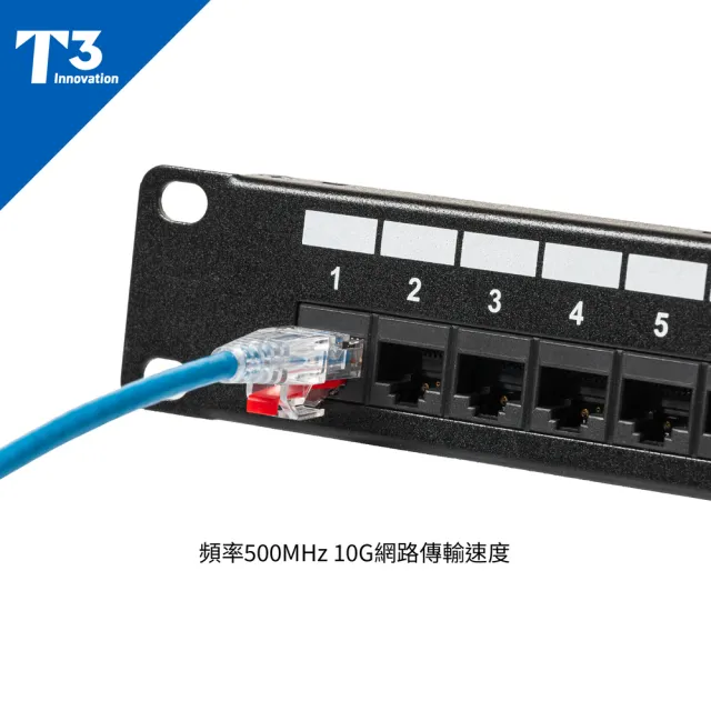 (美國T3) 網路線 30cm 防插拔  28AWG 極細超高速 CAT6 U/UTP(網路線 CAT6 UTP)