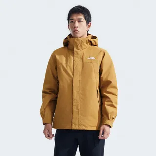 【The North Face】北面男款棕色DryVent防水透氣羽絨內裡三合一外套｜81QS173