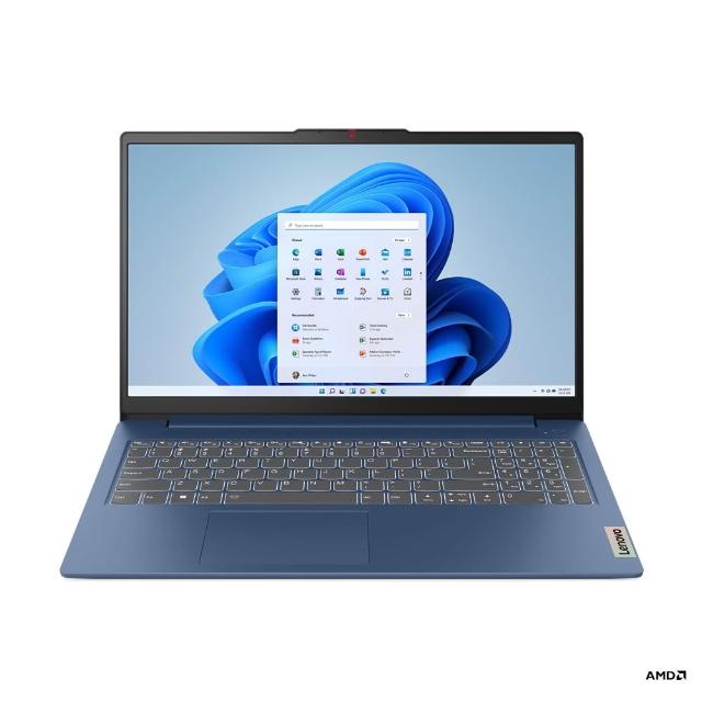 【Lenovo】Office 2024組★15.6吋R5輕薄筆電(IdeaPad Slim 3/82XQ00XSTW/R5-7520U/16G/512G/W11/藍)