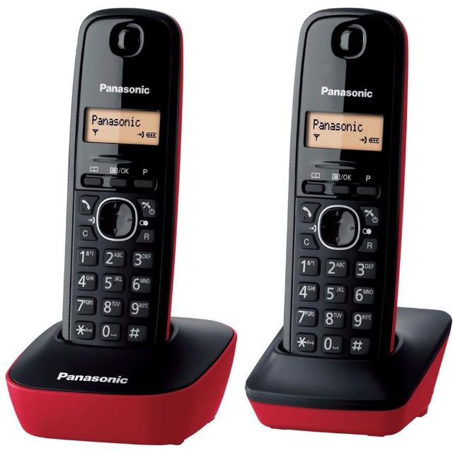 【Panasonic 國際牌】數位高頻無線電話-發財紅(KX-TG1612)