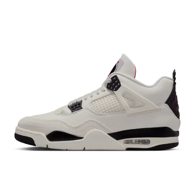 【NIKE 耐吉】Air Jordan 4 Retro 奶油白 大學紅 AJ4 緩震 氣墊 休閒鞋 運動鞋 男鞋 IM4002-100