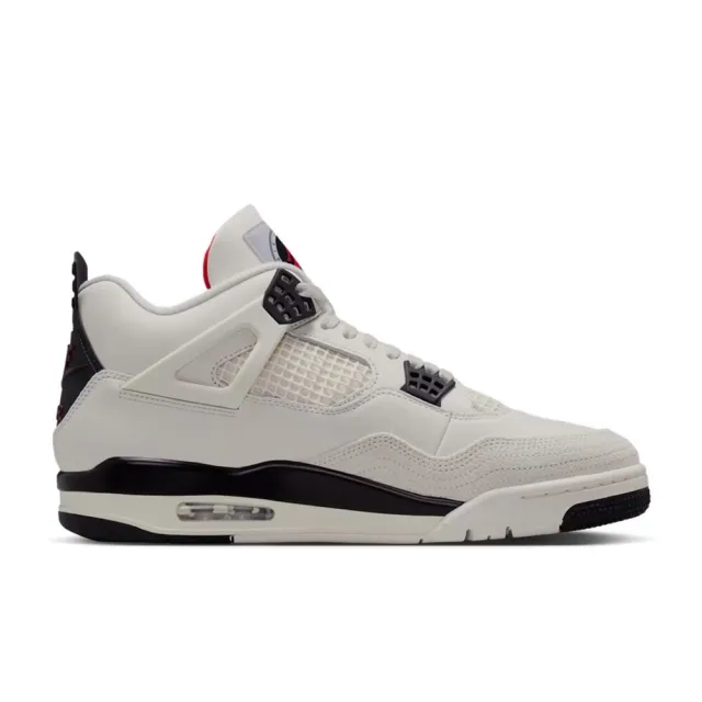 【NIKE 耐吉】Air Jordan 4 Retro 奶油白 大學紅 AJ4 緩震 氣墊 休閒鞋 運動鞋 男鞋 IM4002-100