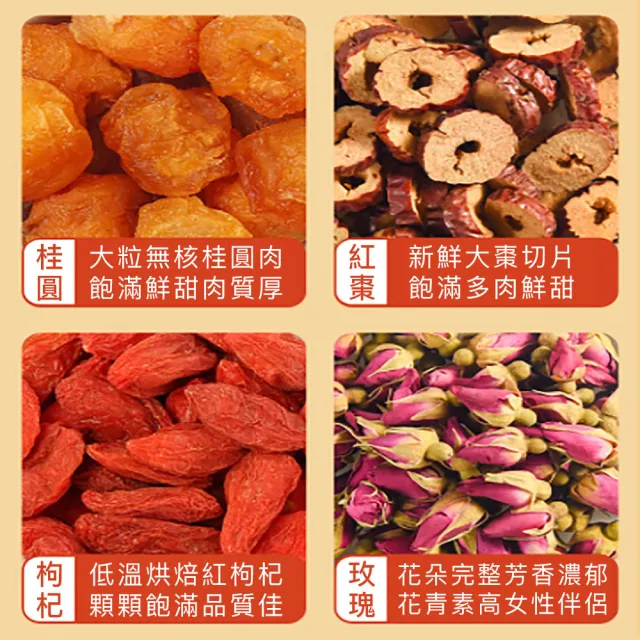 女神殿｜玫瑰桂圓紅棗枸杞茶（女神四物茶）X4袋組(養生茶、元氣茶、補氣茶、機能茶、四物美妍茶)