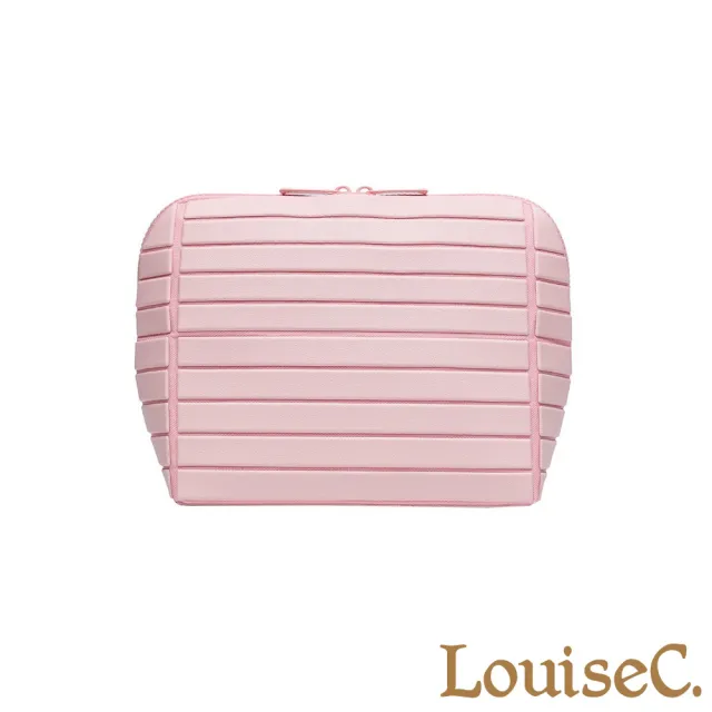 【LouiseC.】Tree House 三宅特殊科技材質立體條紋多收納化妝包-5色(YSA8853)