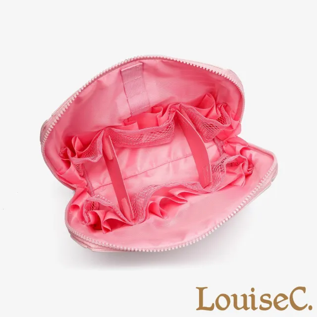 【LouiseC.】Tree House 三宅特殊科技材質立體條紋多收納化妝包-5色(YSA8853)