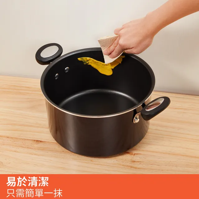 【MEYER 美亞】超能系列藍寶石不沾鍋雙耳湯鍋24cm含蓋(IH/電磁爐適用)