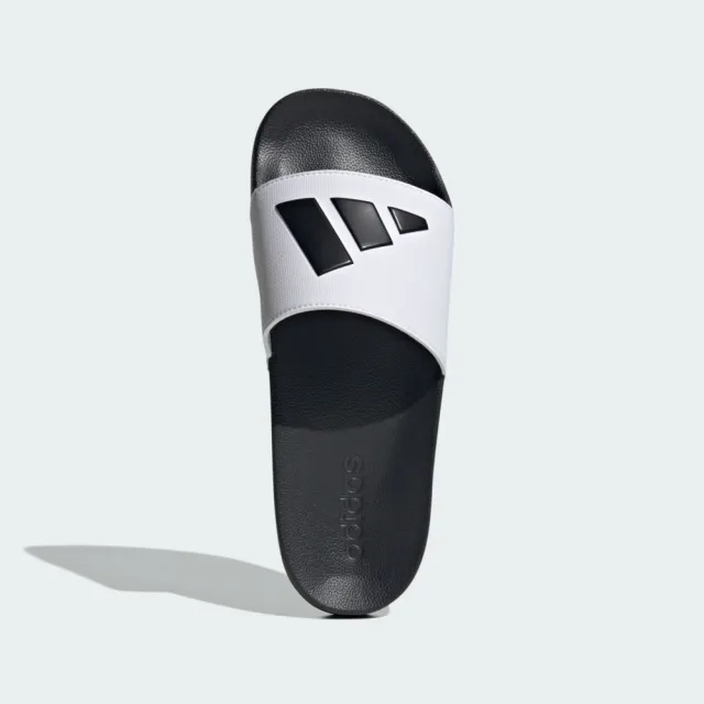 【adidas 愛迪達】Adilette Shower 男 拖鞋 防水 白 黑(JR0672)