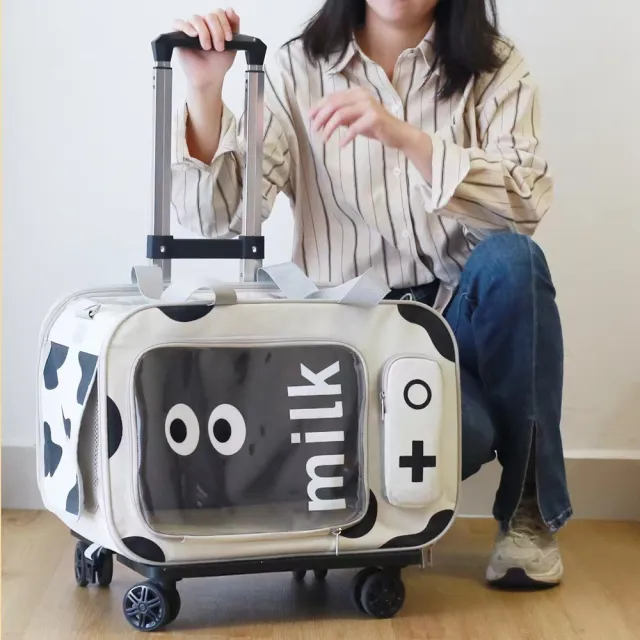 【Quality 聚家】寵物外出包 貓包 狗包 便攜寵物拉桿箱 寵物外出拉桿箱 （多功能立體 開發透氣 大空間）