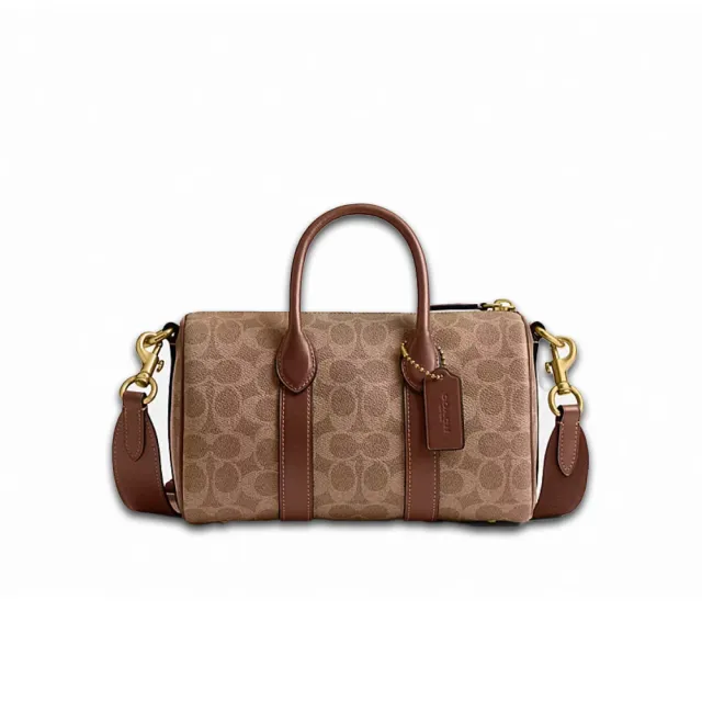 【COACH】COMPASS 經典 SIGNATURE 25 手袋 咖啡色 (CCF49XJ3)