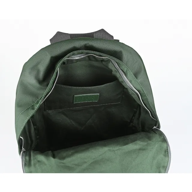 【KENZO】KENZO Happy Tiger系列刺繡LOGO滌綸布快樂老虎圖案拉鍊手提/後背包(展示品/深卡其綠)