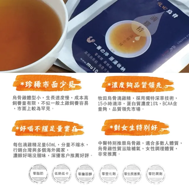 【RealShop】牧田MU10 烏骨滴雞精禮盒60ml×8入×3盒(共24包)另有白沙屯媽祖授權禮盒