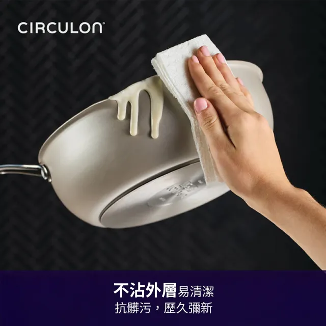 【MEYER 美亞】CIRCULON圈圈鍋 極致抗刮不沾 萬用鍋24cm 含鍋蓋(贈鍋蓋架/IH電磁爐/洗碗機/不鏽鋼鏟適用)