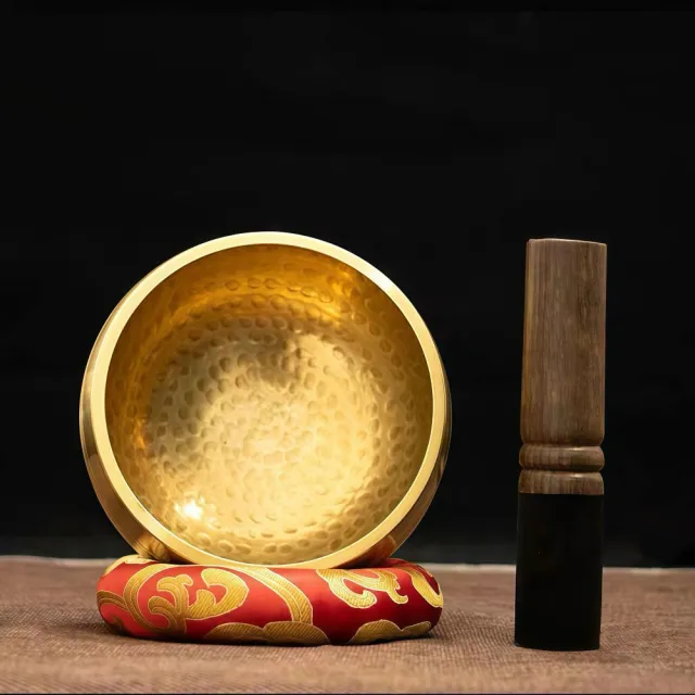 【Clook 鹿客家居】尼泊爾頌缽8.5cm-附木棒+墊圈(瑜珈 冥想 銅缽 清脆悅耳 放鬆 白噪音)