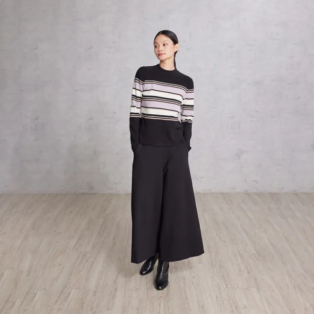 【giordano ladies】25FW 撞色條紋上衣(02355626)