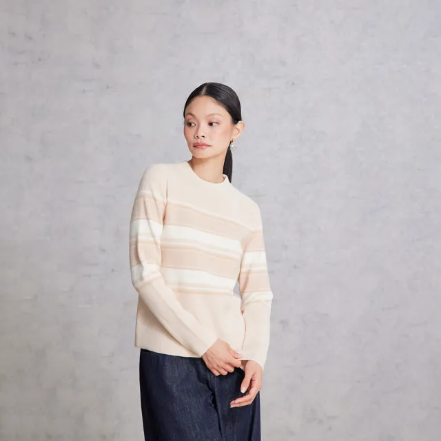 【giordano ladies】25FW 撞色條紋上衣(02355626)