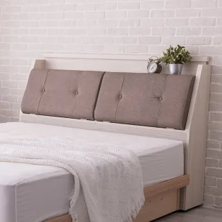 【KIKY】村上貓抓皮靠枕加高床頭箱(雙人加大6尺)