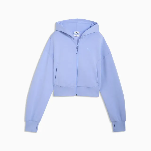 【PUMA】外套 女 運動連帽外套 歐規 PUMATECH DRYCELL 淡紫 63457160