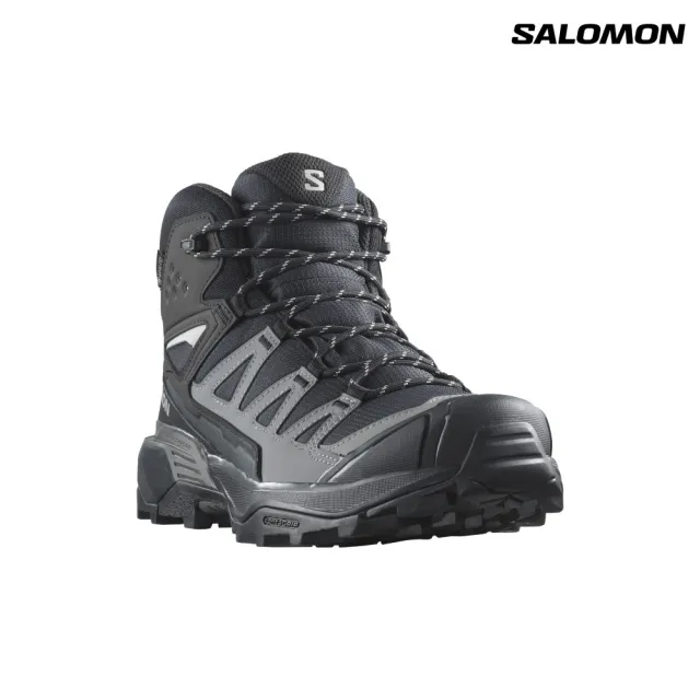 【salomon】X ULTRA 360 MID GORE-TEX 男款 中筒登山鞋 黑/磁灰/藍灰