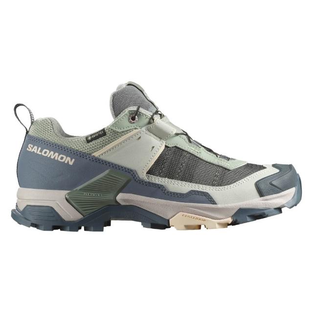 【salomon】X ULTRA 5 GORE-TEX 女款 低筒登山鞋 海草綠/亂流灰/嫩桃粉