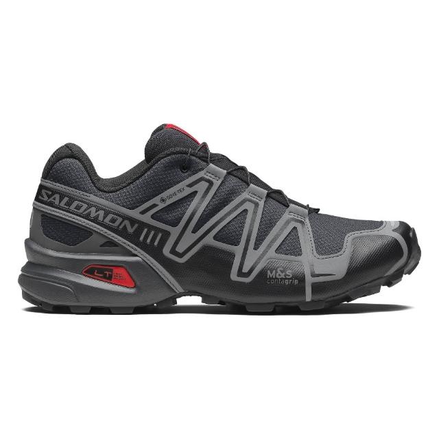 【salomon】SPEEDCROSS 3 GORE-TEX 運動鞋 黑/瀝灰/火花紅