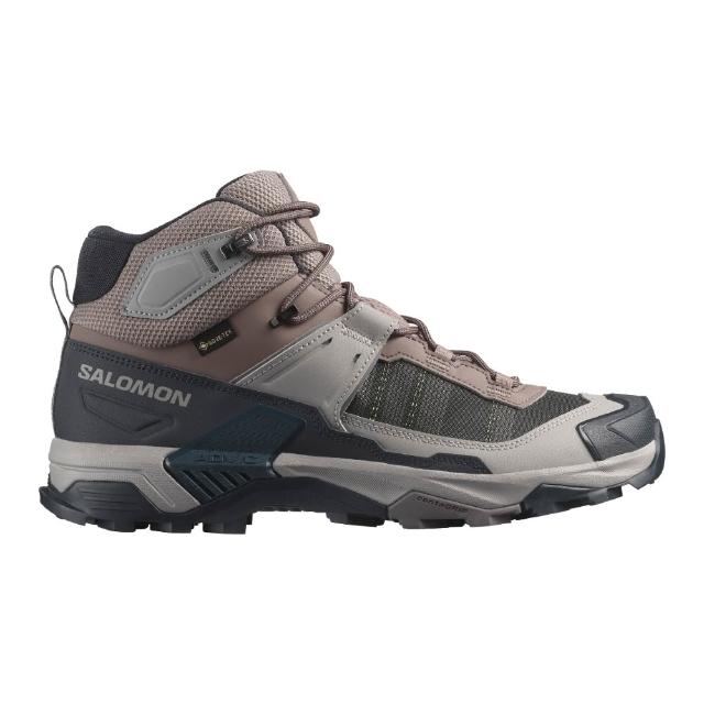 【salomon】X ULTRA 5 MID GORE-TEX 男款 中筒登山鞋 灰/藍