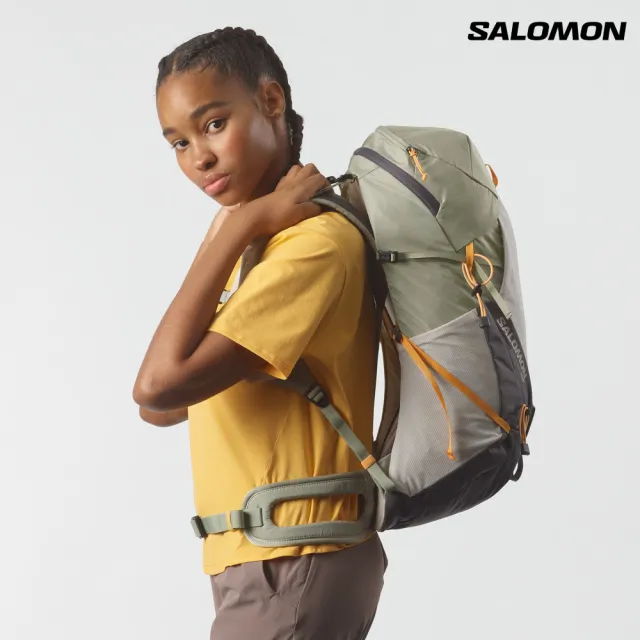 【salomon】AEROTREK 28 多功能背包 海草綠/白雲銀