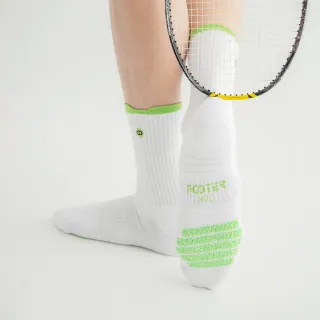 【FOOTER除臭襪】吸震防滑羽球襪(ZH155-白色)