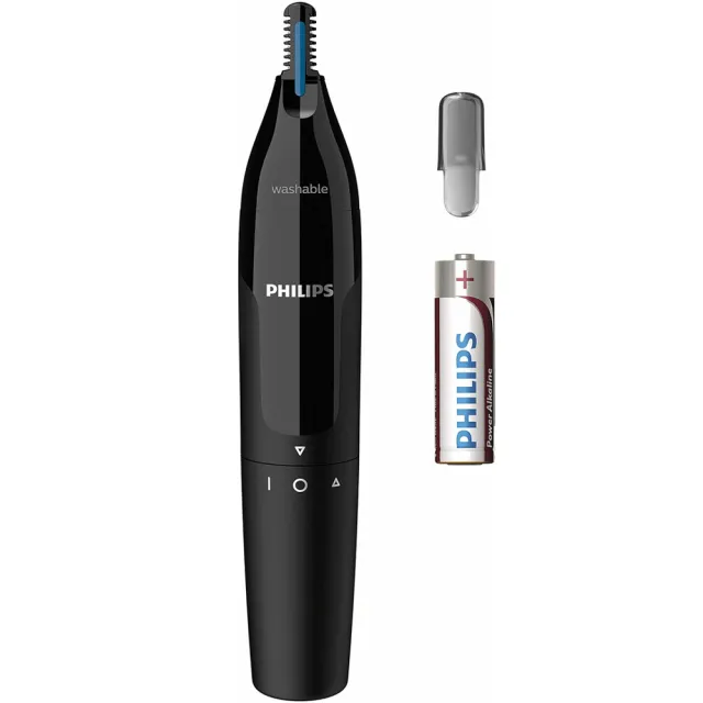 【Philips 飛利浦】日本 2合1電動修容器-電池式(電動鼻毛刀、電動耳毛刀、修耳鼻器、修眉刀)