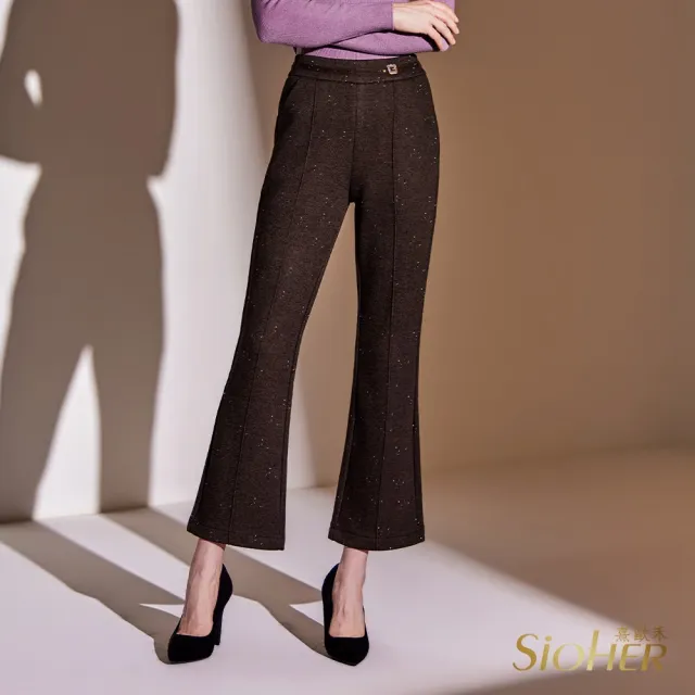 【SiOHER 熹歐禾】現貨 訂製雙面毛呢名模褲三件組(女裝/褲子/長褲/直筒褲/通勤)