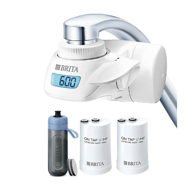 【BRITA】ON TAP Pro 5重濾菌龍頭式濾水器+5重濾菌濾芯 ★共一機2芯(★贈運動濾水瓶)