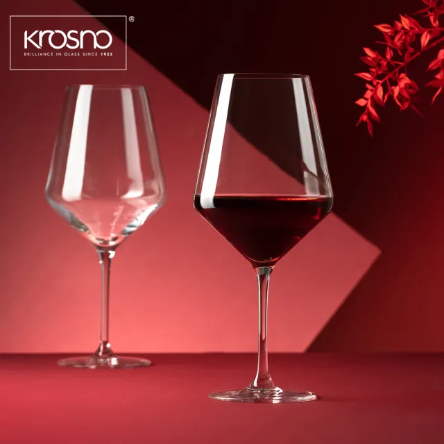 波蘭KROSNO前衛創新手工製水晶酒杯730ml-4入組(紅酒杯 手工吹製酒杯 大容量紅酒杯)