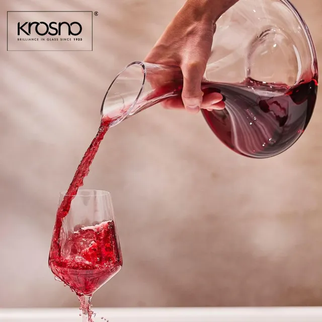 波蘭KROSNO 手工製晶醒酒瓶1500ml(手工醒酒瓶 分酒器)