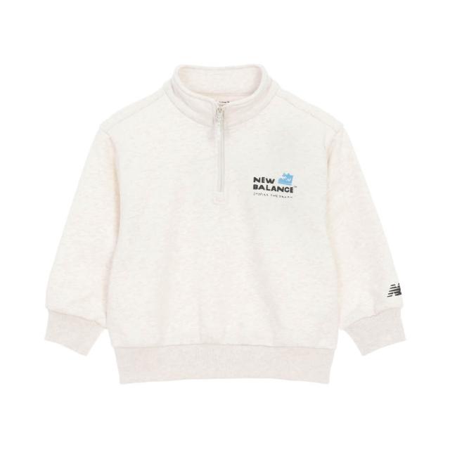 【NEW BALANCE】NB 童裝立領半開襟衛衣_7ZF3106WOML_男童/女童_米杏色