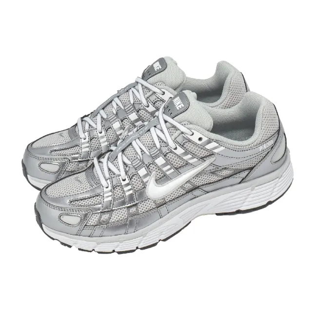 【NIKE 耐吉】休閒鞋 Wmns P-6000 女鞋 灰 白 復古 緩震 運動鞋  IO3496-001