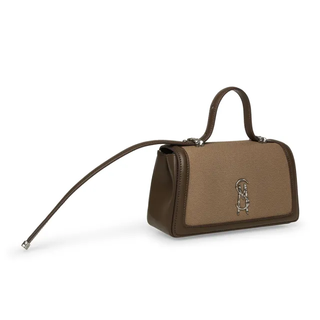 【steve madden】草編拼接翻蓋側背包 BQUILL(咖啡色)