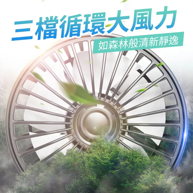 【YORI優里】汽車後座雙頭風扇(車用後排風扇 後座風扇 USB電風扇 360度旋轉 雙電扇)