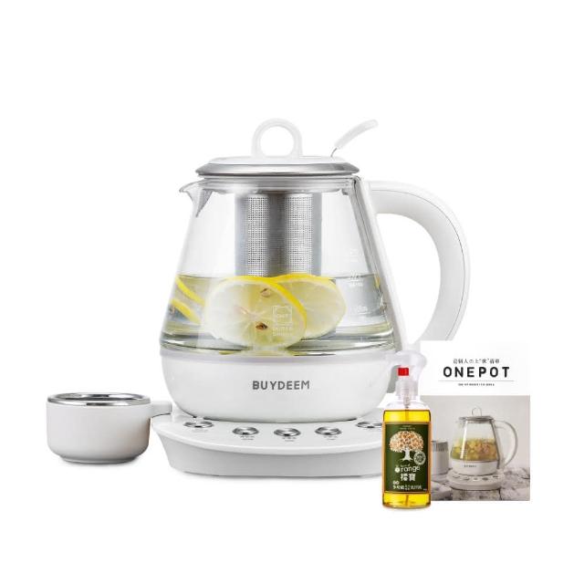 【BUYDEEM北鼎】玻璃養生快煮壺ONE用壺1L-K2201-台灣公司貨-陳月卿代言(烹煮壺-送橘寶洗淨液)