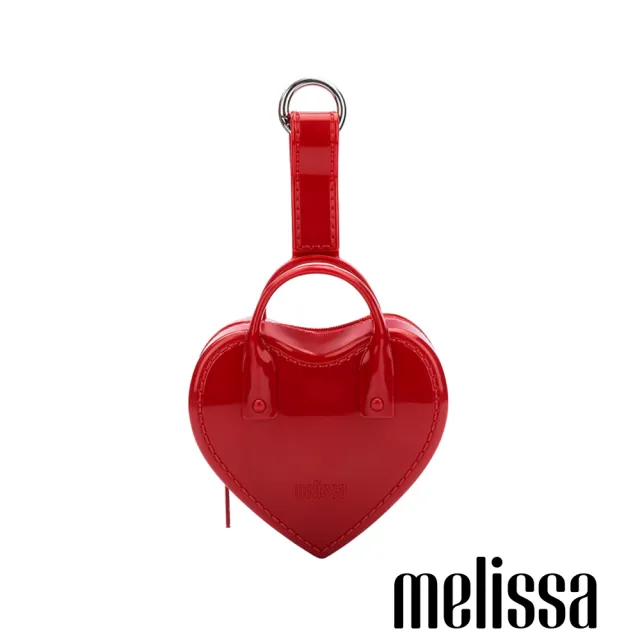 【Melissa】雙11 素面愛心造型耳機包(紅色) 防潑水