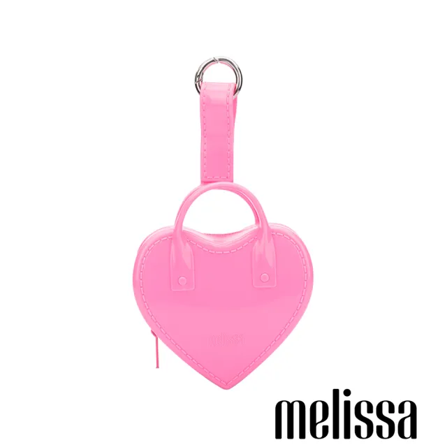 【Melissa】素面愛心造型耳機包(桃色) 防潑水