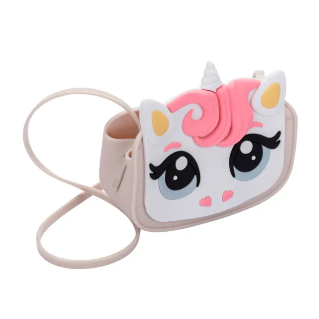 【Melissa】雙11 獨角獸造型側背包(米色) 防潑水