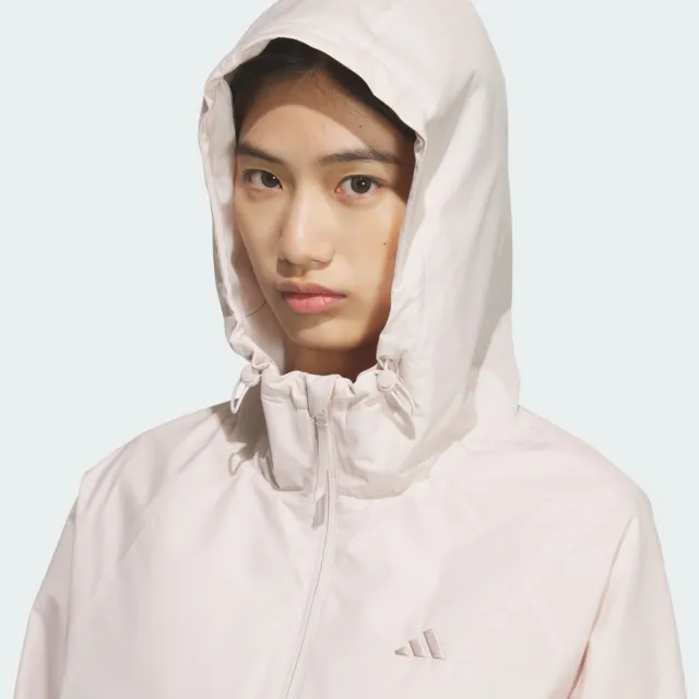 【adidas 愛迪達】外套 女 運動連帽外套 亞規 FAV WV JKT 粉 KS2808