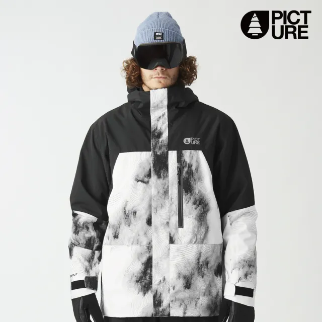 【Picture】男防水透濕滑雪外套 黑-印花雪花 Jomoh JKT MVT0576 (S-XL)