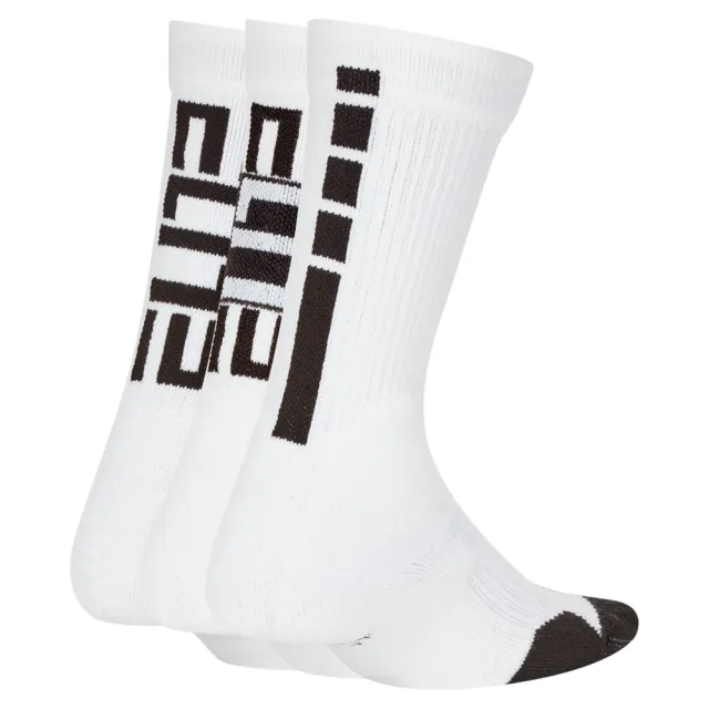 【NIKE 耐吉】襪子 童襪 中筒襪 運動襪 籃球襪 3雙組 Y NK ELITE CREW 3PR 144 白黑 CW6063-100