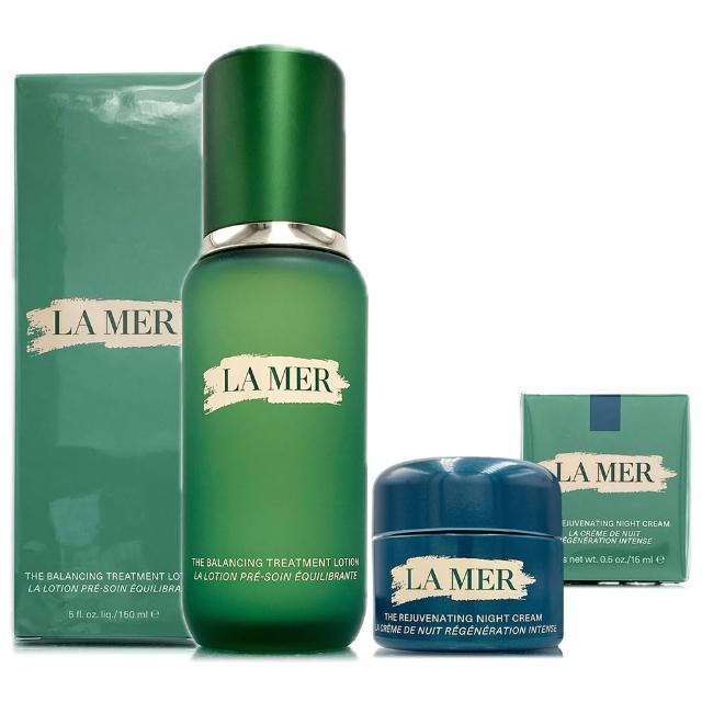 【LA MER 海洋拉娜】超能平衡精華露150ml+醇萃活膚晚霜15ml(專櫃公司貨)