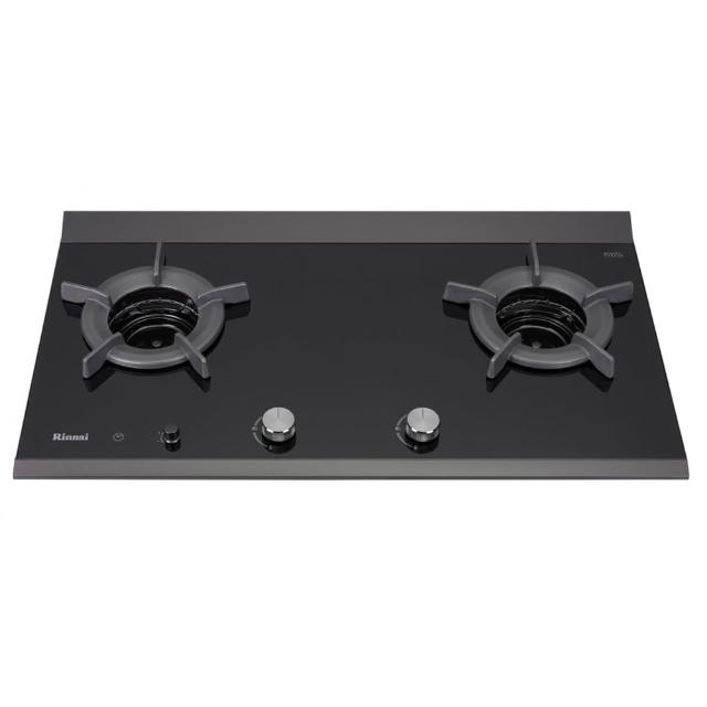 【林內】檯面式內焰玻璃雙口瓦斯爐+智慧定時日本原裝進口(RB-2CGT-TR 基本安裝原廠保固)