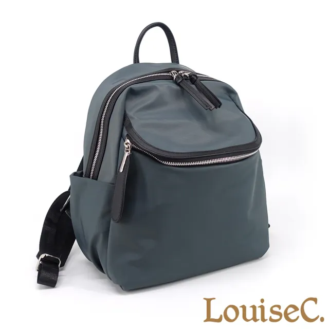 【LouiseC.】雙11 Tree House 輕盈尼龍+牛皮大立體拉鍊袋手提後背防水包-3色(YS6845)