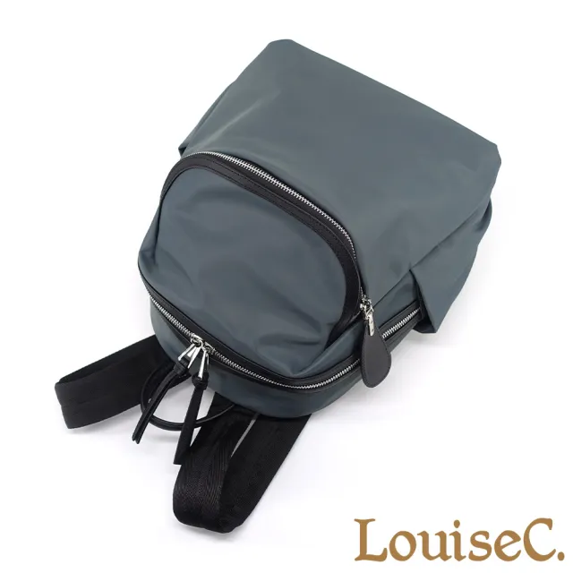 【LouiseC.】雙11 Tree House 輕盈尼龍+牛皮大立體拉鍊袋手提後背防水包-3色(YS6845)