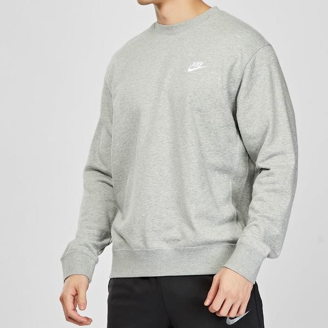 【NIKE 耐吉】CLUB CRW BB 男子 灰色 棉質 刺繡 保暖 長袖 大學T BV2667-063
