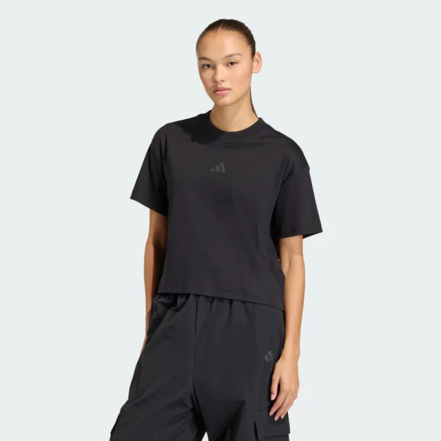 【adidas 愛迪達】W Ct Upf Tee 女 T恤 運動上衣 休閒短袖 黑 亞版(JZ6945)